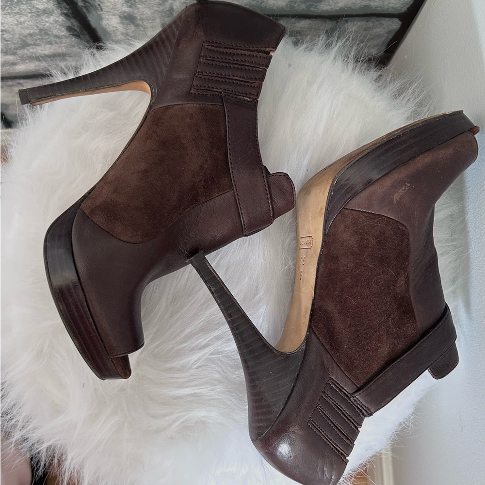 Coach Adrina Leather and Suede Stiletto - Picture 5 of 8